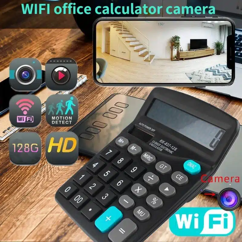 Wireless Color Calculator Video Camera With Audio